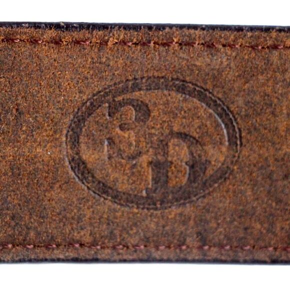 3D BROWN GENUINE LEATHER 1 1/4"Wd CASUAL DRESS REPLACED MEN'S BELT Sz 34 (R44 - Picture 6 of 11